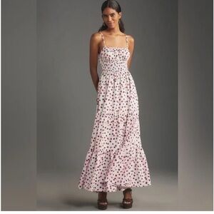 Anthropologie Hutch Sleeveless Square-Neck A-Line Maxi Dress Floral SP